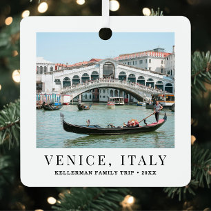 Personalised Keepsake Travel Photo Metal Tree Decoration