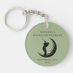 Personalised Key Chain Bachelor Golf Weekend