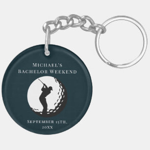 Personalised Key Chain Bachelor Golf Weekend