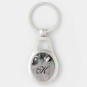 Personalised Key Chain cotton plant berries barn w