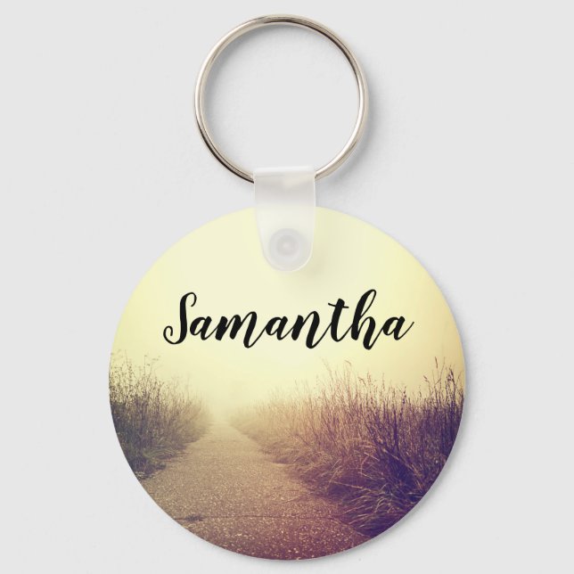 Personalised Key Chain Sunrise Pathway Walkway Pat (Front)