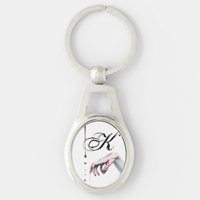 Personalised Key Chain zombie blood drip vampire G (Front)