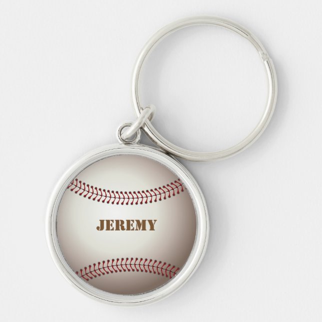 personalised keychain baseball sports custom (Front)