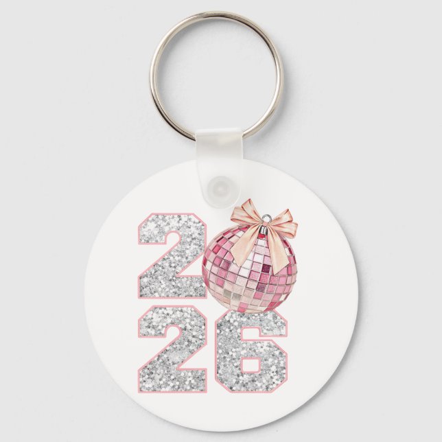 Personalised Keychain-Happy New Year 2026 Key Ring (Front)