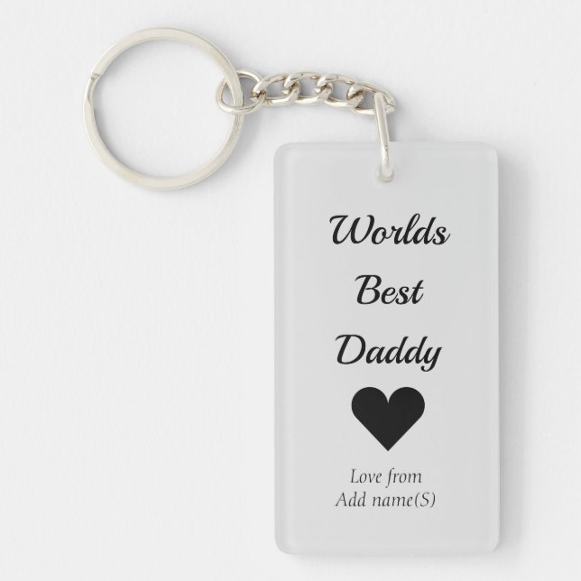 Personalised keychain worlds best daddy (Front)