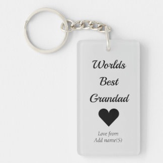 Personalised keychain worlds best grandad