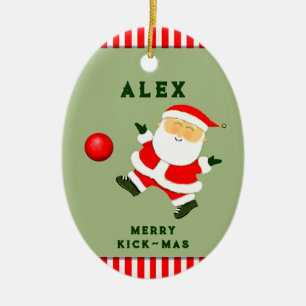 personalised kickball player collectable ceramic tree decoration