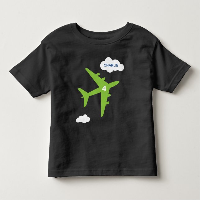 Personalised kid's aeroplane birthday party t-shir toddler T-Shirt (Front)