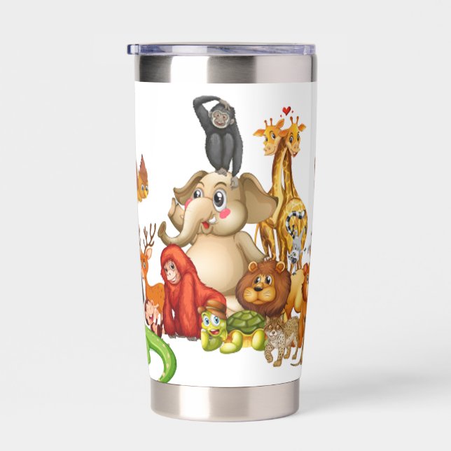 Personalised Kid's animals  Insulated Tumbler (Right)