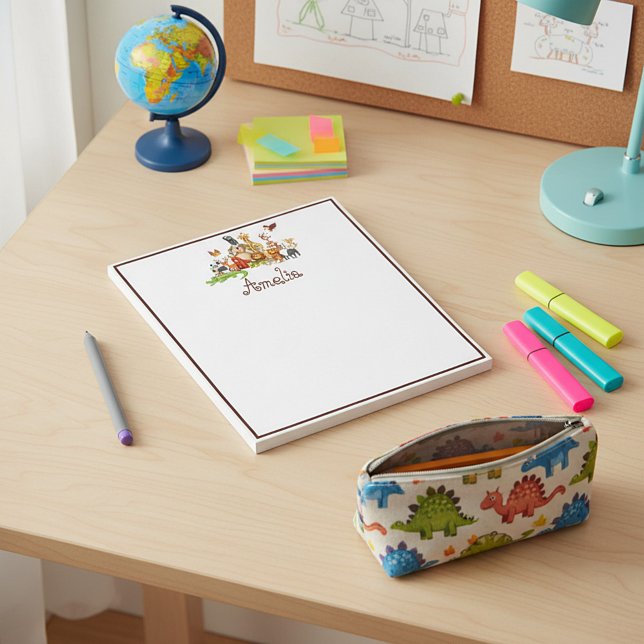 Personalised Kid's animals  Notepad (Creator Uploaded)