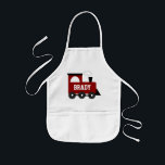 Personalised Kids Apron<br><div class="desc">This super cool train apron can be totally personalised by adding your child's name! If you would like help with customisation, please click on the contact link to send the designer a personal detailed message.</div>