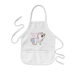 Personalised Kids Apron/Unicorn-Nana's lil Helper Apron