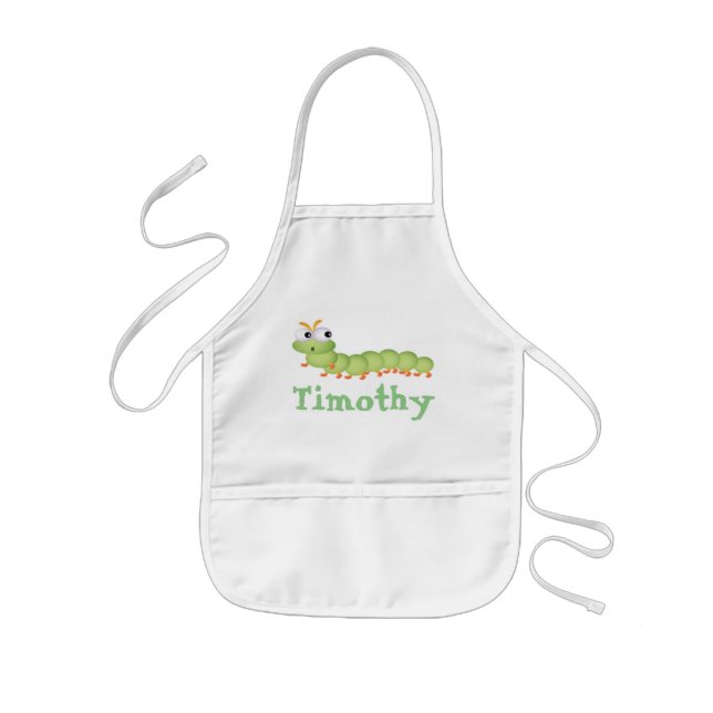 Personalised Kids Apron/Worm Apron (Front)