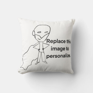 Personalised Kids Art Family Friends Photo Cushion