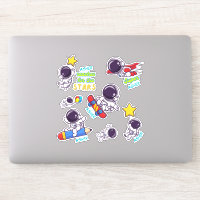 Personalised Kids Astronaut Name Label Stickers