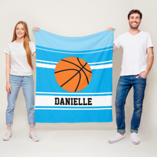Personalised Kids Basketball Fleece Blanket
