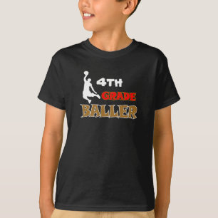 Personalised Kids Basketball Grade Level T-Shirt