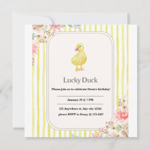 personalised kids birthday card with duck
