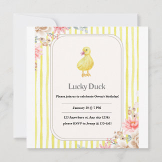 personalised kids birthday card with duck