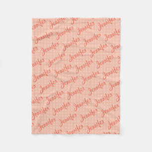 Personalised Kid's Blanket in Light Coral Pink