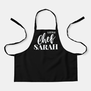 Personalised Kids Chef Apron   Elegant Black