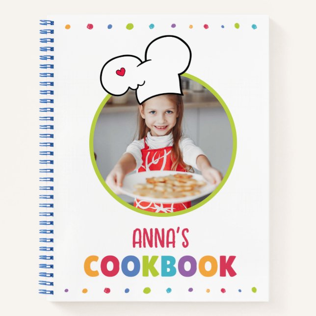 Personalised Kids Cookbook (Your Photo)  Notebook (Front)