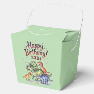 Personalised Kids Dinosaur Birthday Favour Box