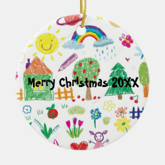 Personalised Kid's Drawing Ornament for Christmas 