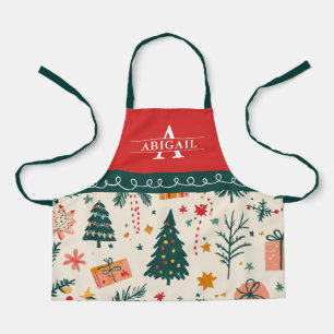 Personalised Kids Festive Christmas Baking Apron
