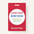 Personalised Kids Food Allergy Alert Customised
