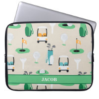 Personalised Kids Golfer Golfcart Golfing Sporty