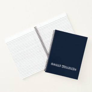 Personalised Kids Name Blue Notebook