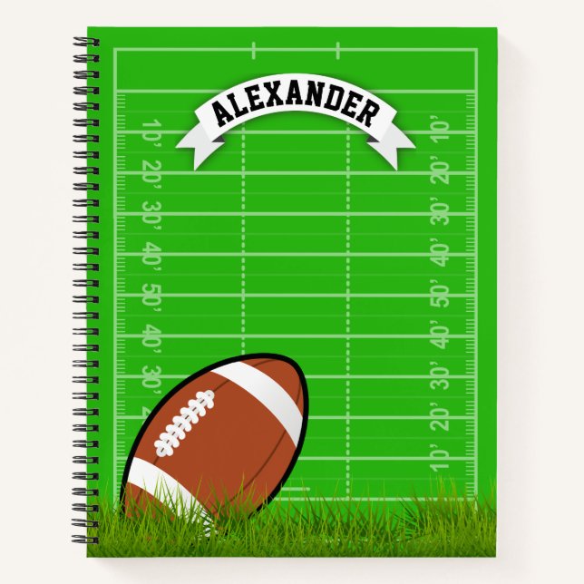 Personalised Kids Name Football Notebook (Front)
