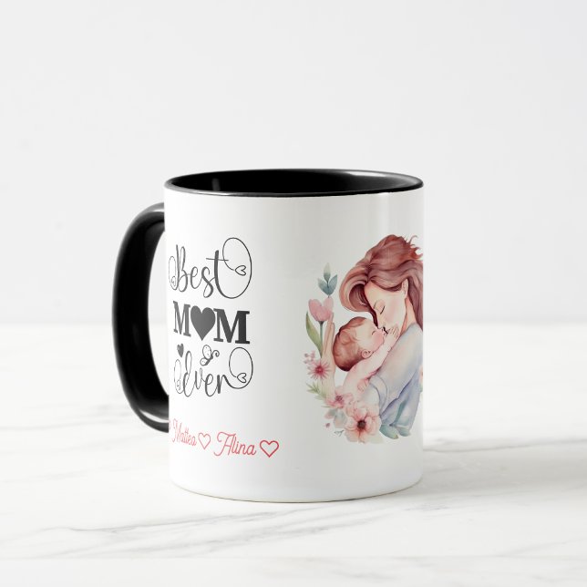 Personalised kids names best mum ever coffee mug (Creator Uploaded)