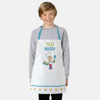 Personalised Kids Pancake Chef Apron With Stars