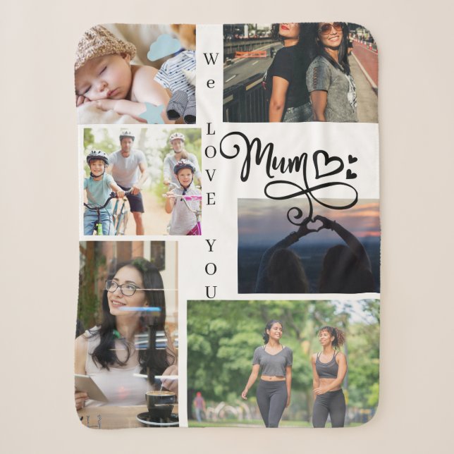 Personalised Kids Photo Blanket for Mum (Front)