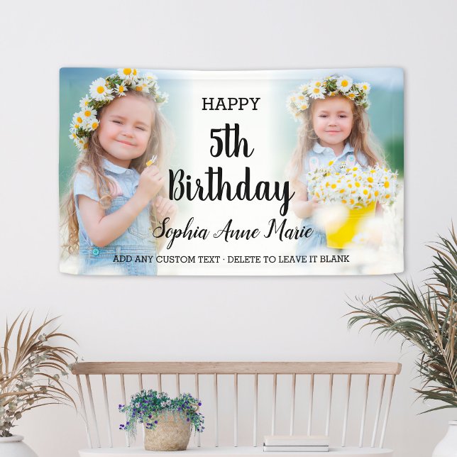 Personalised Kids Photo Collage Any Age Birthday Banner (Personalized Kids Photo Collage Any Age Birthday Banner
)