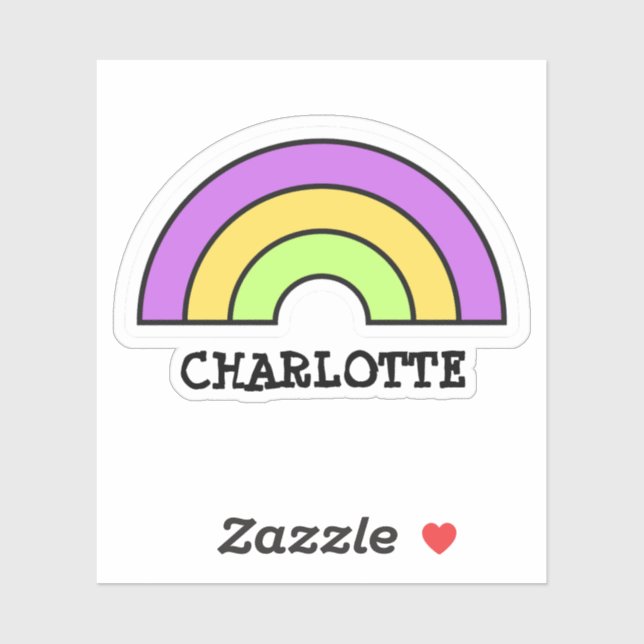 Personalised Kids Rainbow Pastel (Sheet)