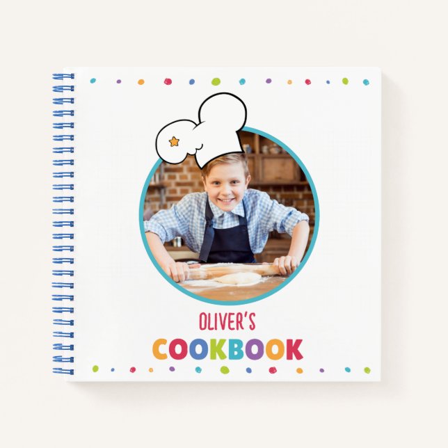Personalised Kids Recipe Book (Your Photo)  (Front)
