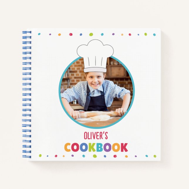 Personalised Kids Recipe Book (Your Photo)  (Front)