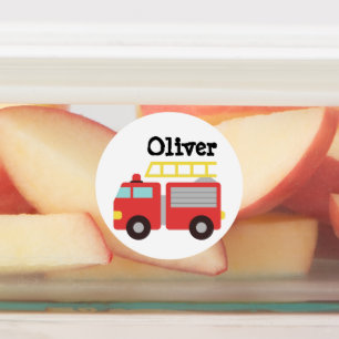 Personalised Kids Red Fire Truck