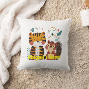 Personalised Kids Room with Cute Animals Cushion