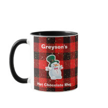 Personalised Kid's Snowman Hot Chocolate Mug