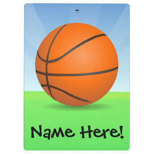 Personalised Kid's Sports Basketball Sunny Day Clipboard