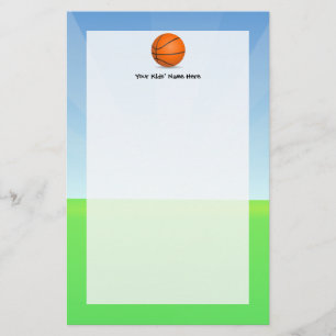 Personalised Kid's Sports Basketball Sunny Day Stationery