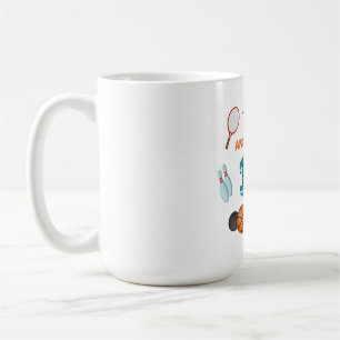 Personalised Kids Sports Birthday Custom Name Coffee Mug