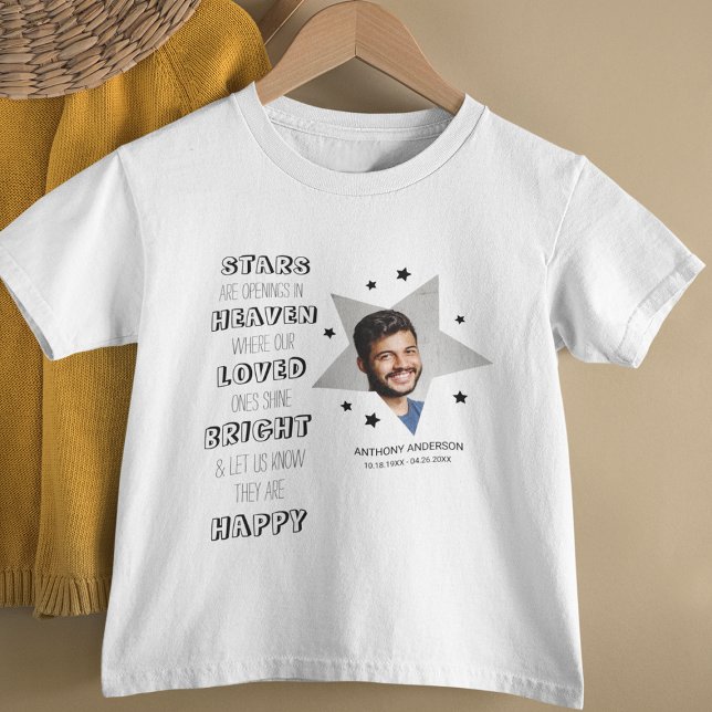 Personalised Kids Star Photo Memorial T-Shirt (Creator Uploaded)
