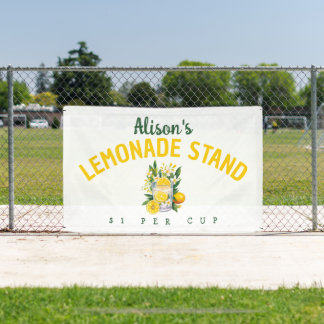 Personalised Kids Summer Lemonade Stand Banner