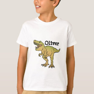 Personalised Kids T-REX Dinosaur Birthday T-Shirt