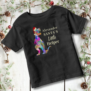 Personalised Kids T-Rex Dinosaur Christmas Toddler T-Shirt